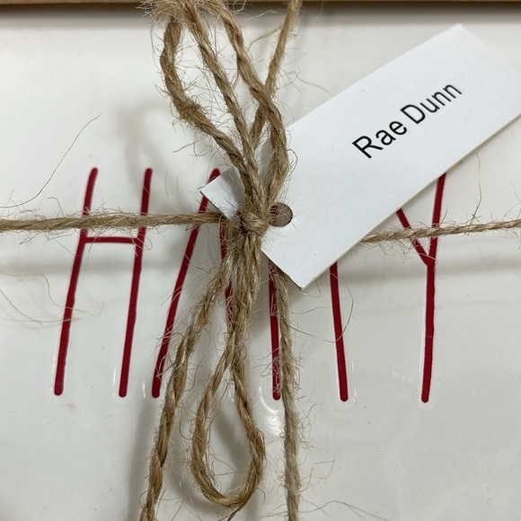 NWT Rae Dunn Cheese Board with Spreader Knife Gift Set “HAPPY” & “FA LA LA” - Picture 2 of 4